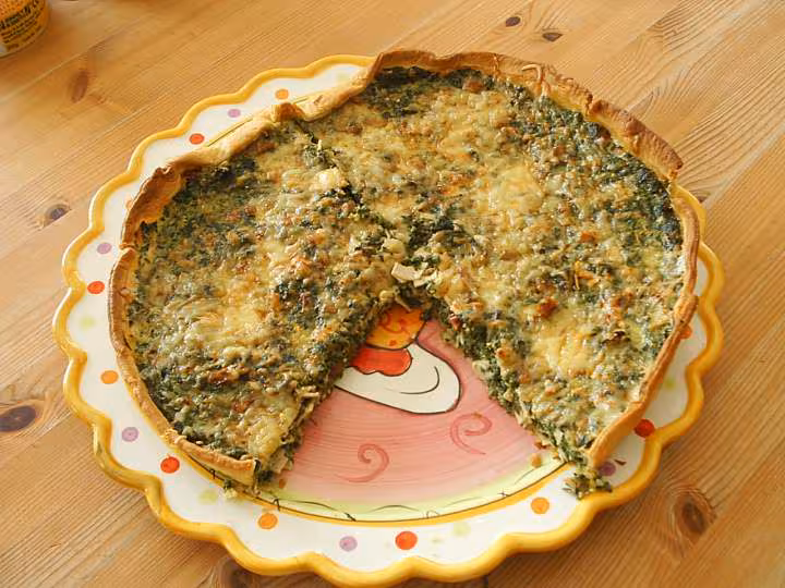 Tarte aux epinards et poulet