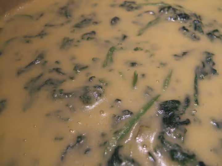 Creme pois chiche epinard