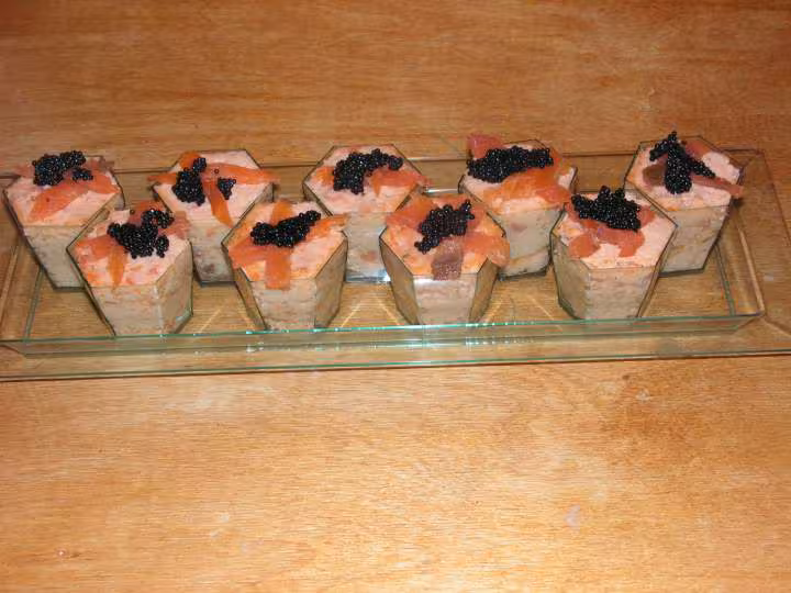 Verrines rillettes de saumon