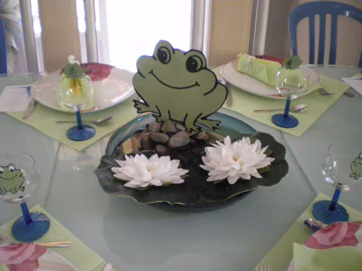 Centre de table grenouille