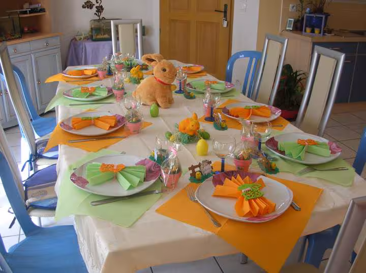 Ma table de paques vu d ensemble