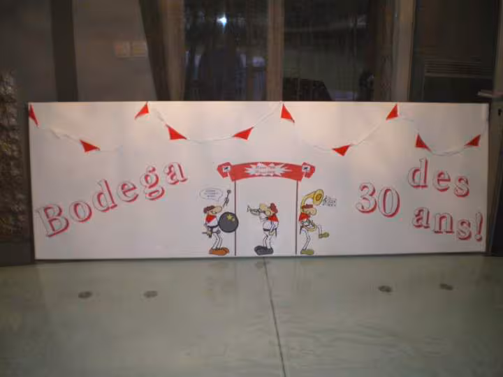 Pancarte de bodega 30 ans