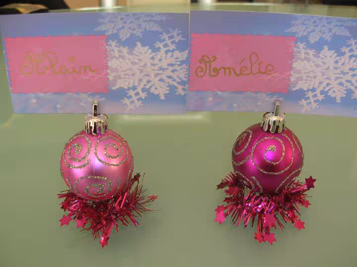 Porte nom pour table de noel