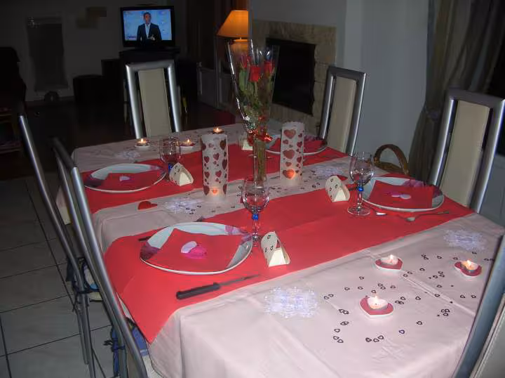 Table de la saint valentin