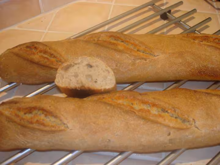 Baguette au levain liquide ma 1er vrais reussite