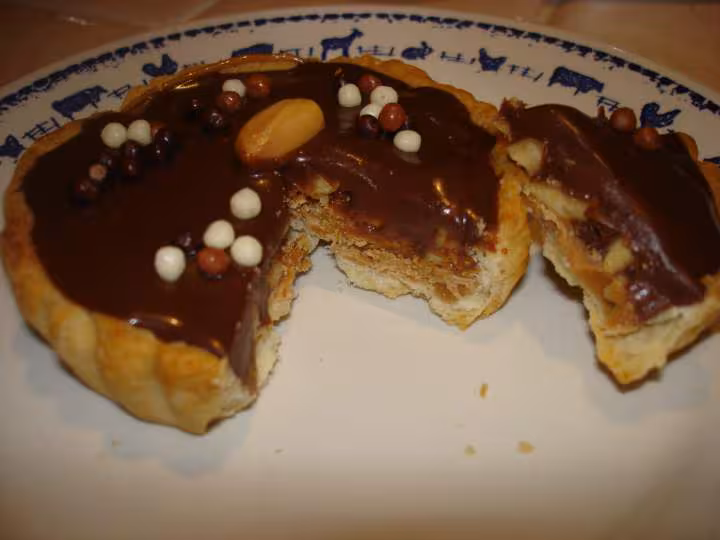 La tartelette en coupe prete a la degustation et que c est bon