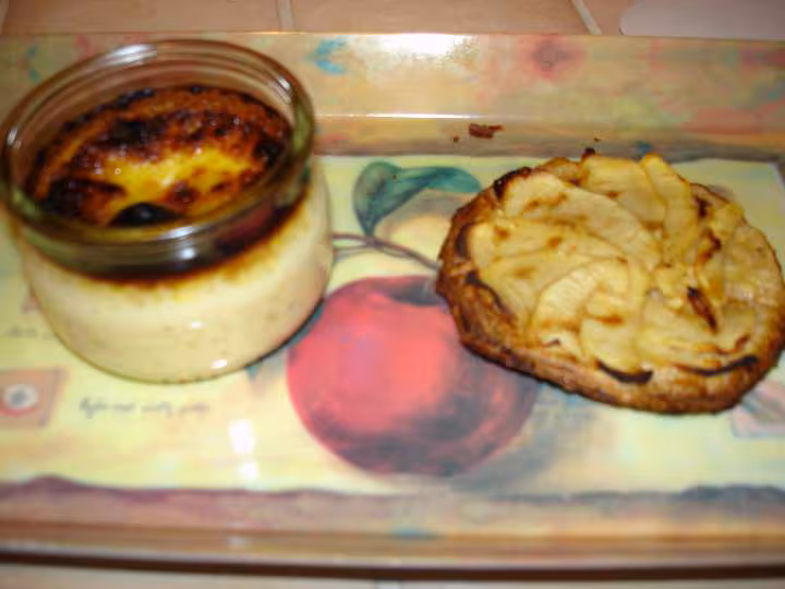 Mini creme brule et mini tartelette pomme