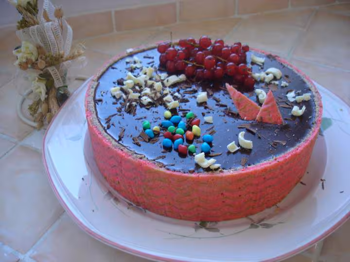Mon 1er entremet de flore au chocolat blanc et framboise