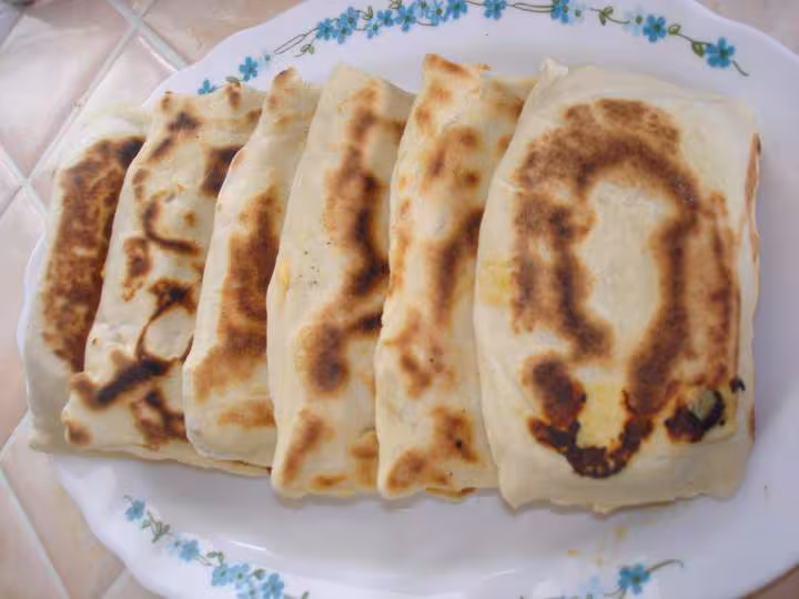 Naans au fromage et jambon blanc trop bon