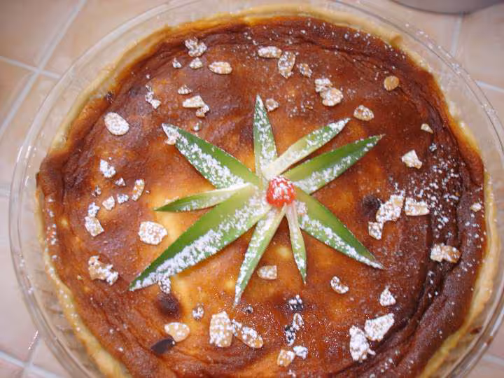 Tarte a l ananas et fromage blanc