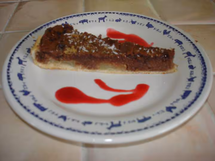 Tarte ananas noix de coco chocolat noir et mascarpone