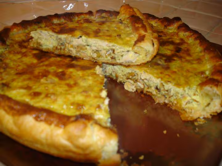 Tarte tyon poireau et pesto