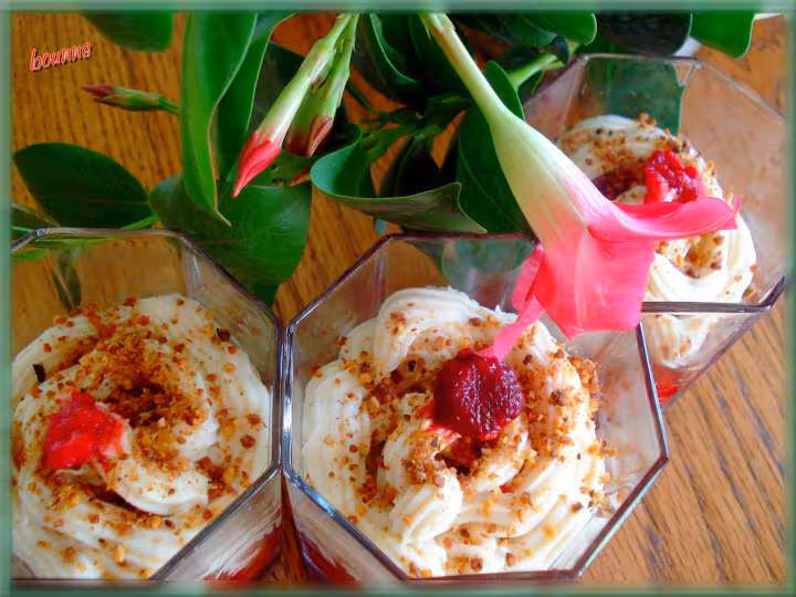 Coupe framboises et mascarpone