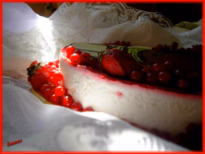 Gateau framboises et vin mousseux cococitron