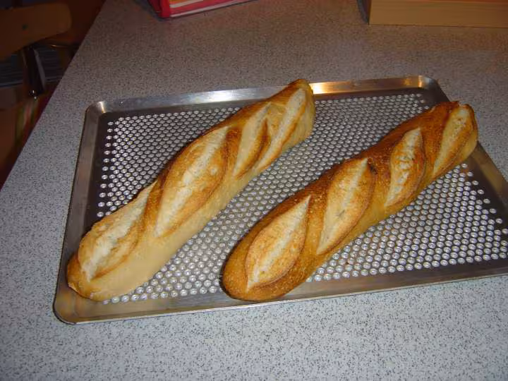 Baguettes au levain cuites