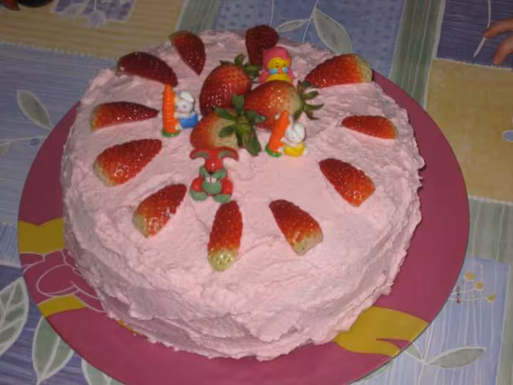 Genoise a la mousse de fraise