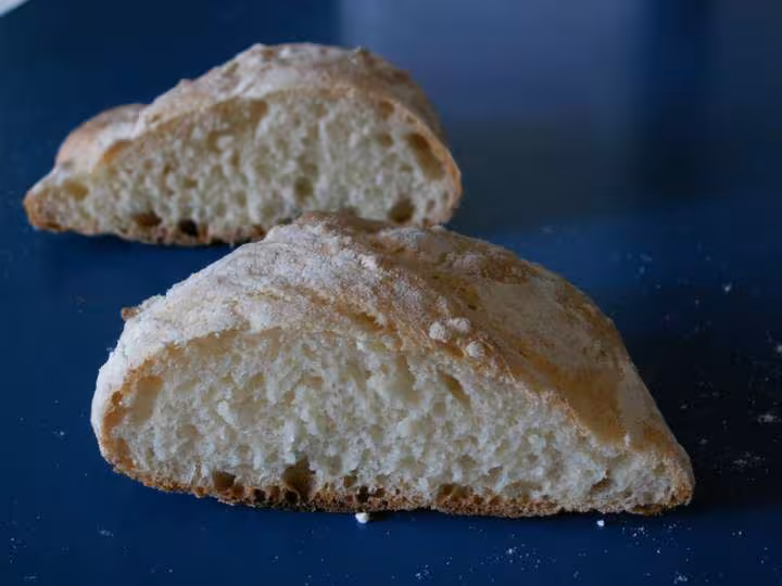 Pain sans petrissage ouvert