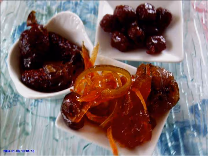 Fruits confits maison