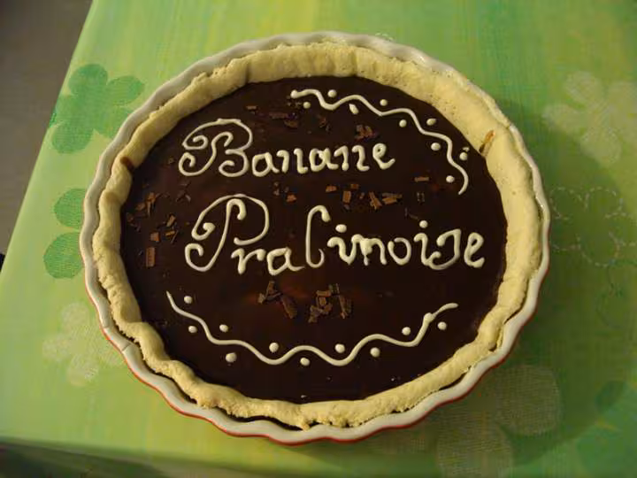 Tarte banane pralinoise