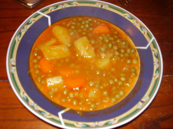 Potage petits pois pdt et carotte