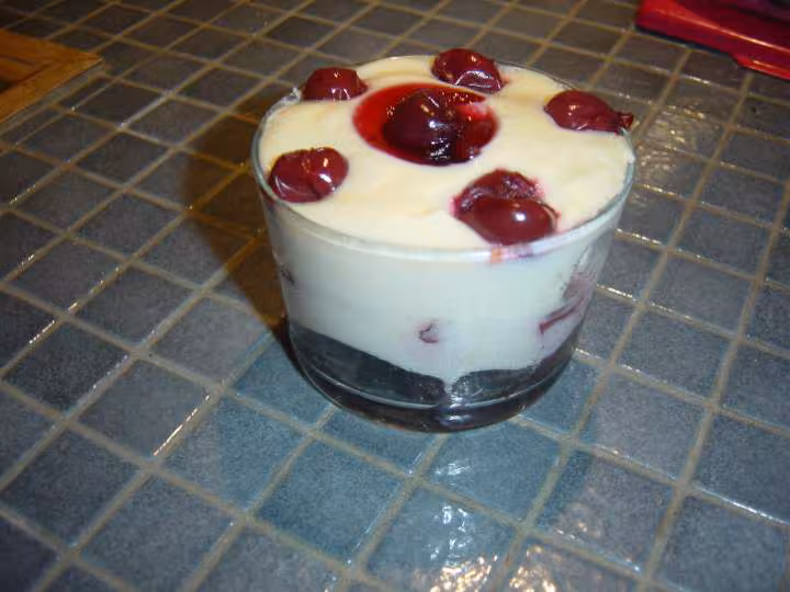 Verrine choco mascarpone cerises