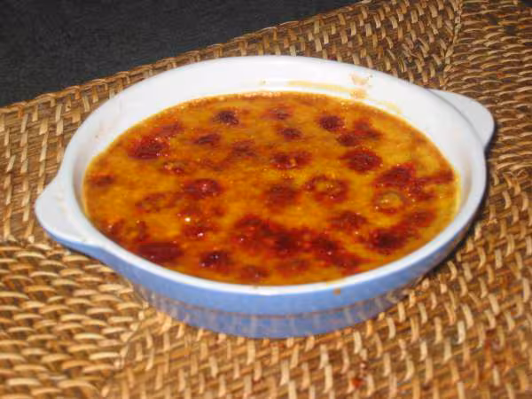 Creme brulee a al framboise