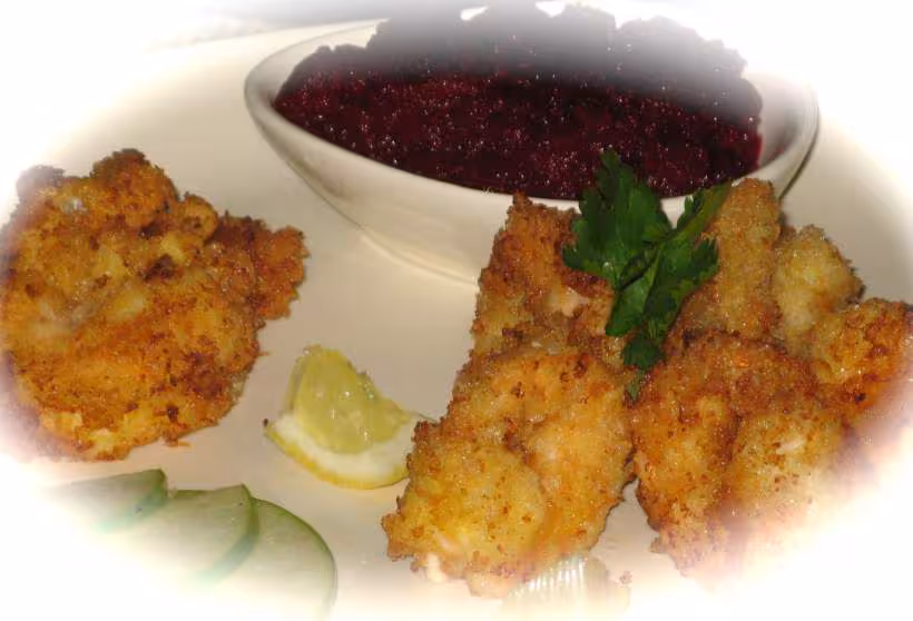 Crevettes croustillantes sauce betterave