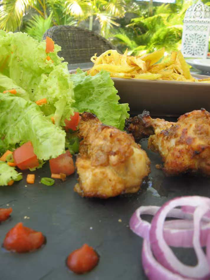 Grignotes de poulet au beurre de cacahuete