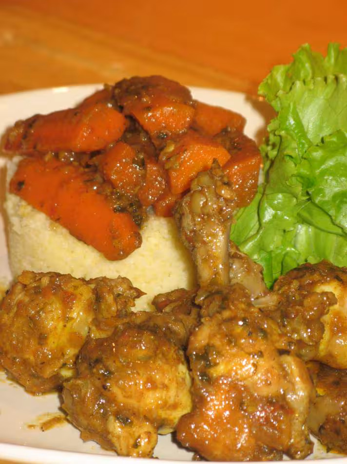 Poulet aux carottes facon tajine