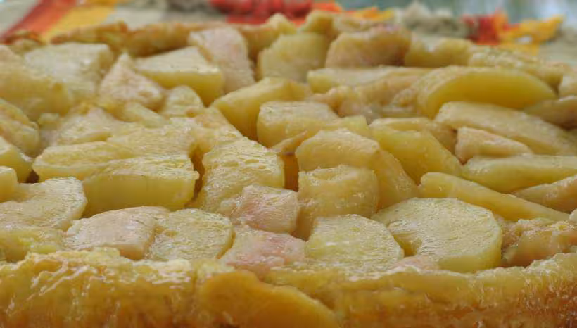 Tarte tatin aux pommes et bananes