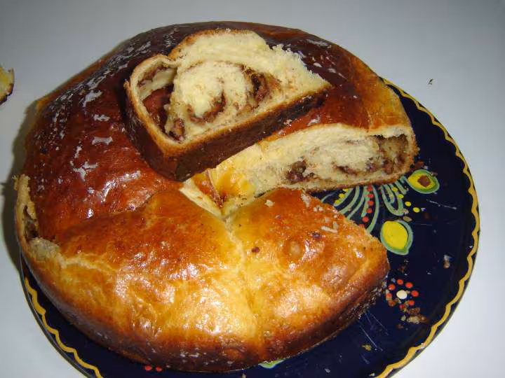 Brioche au chocolat et aux noix