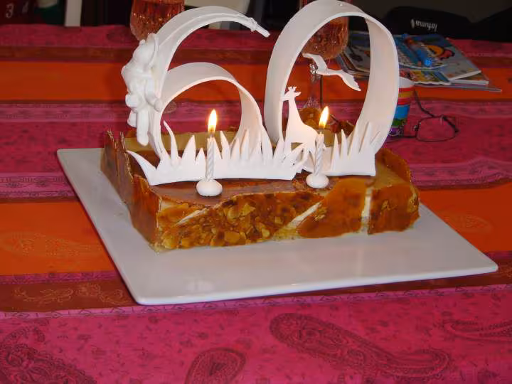Decor pastillage 60 ans papy