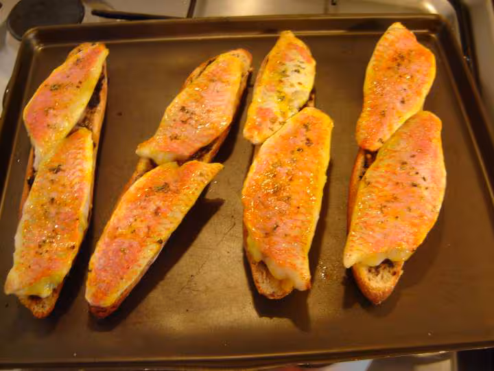 Tartines de rouget