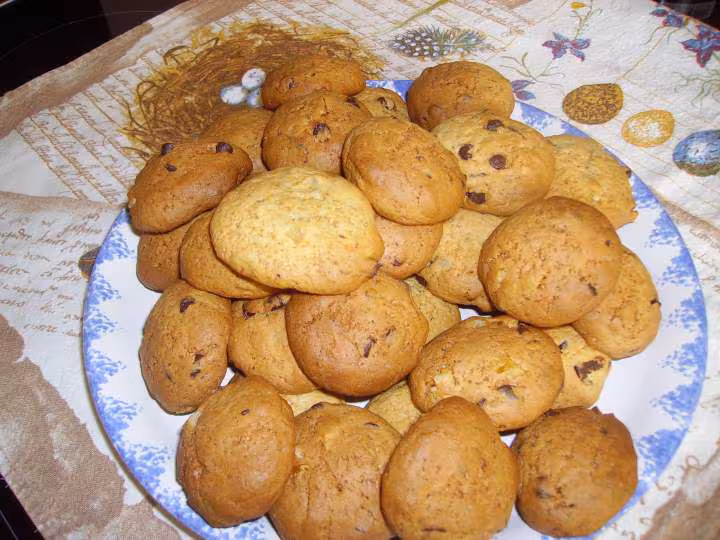 Cookies aux pepites de choc et ecorces d oranges confites