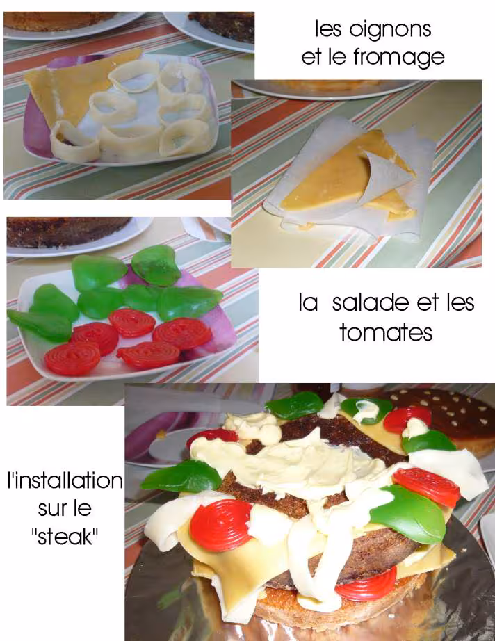 Les ingredients du hamburger