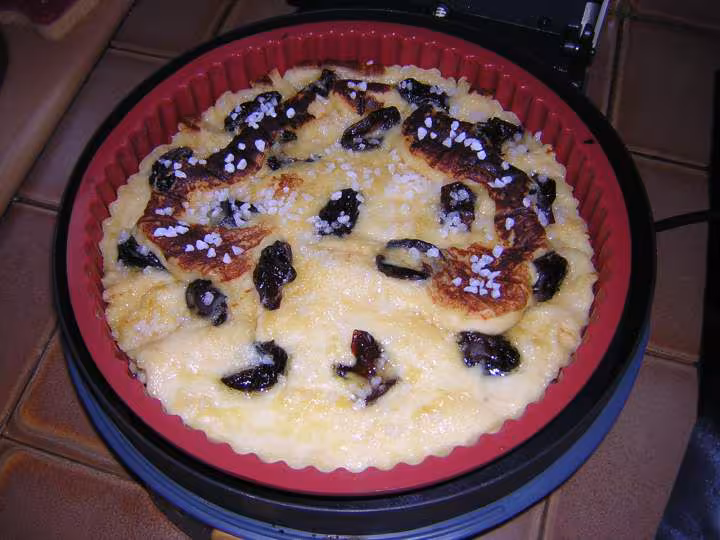 Clafoutis en tarte express cuit