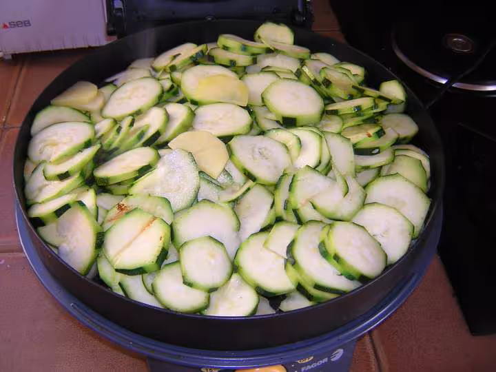 Courgettes en tarte express