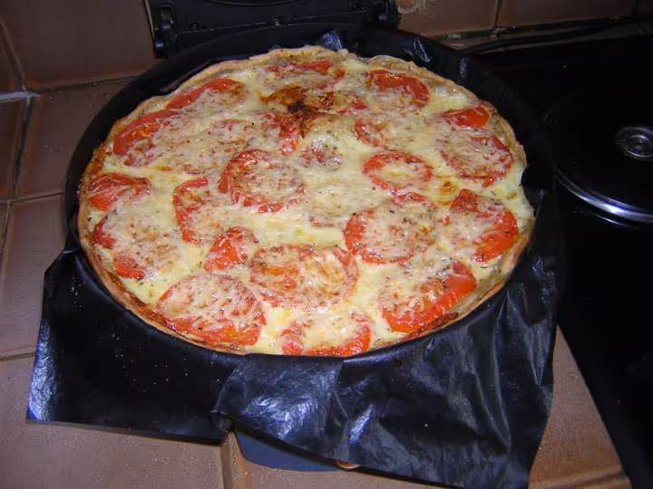 Quiche aux tomates et a la mozzarella