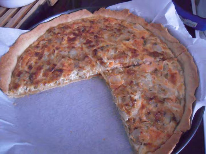 Tarte endives saumon salade