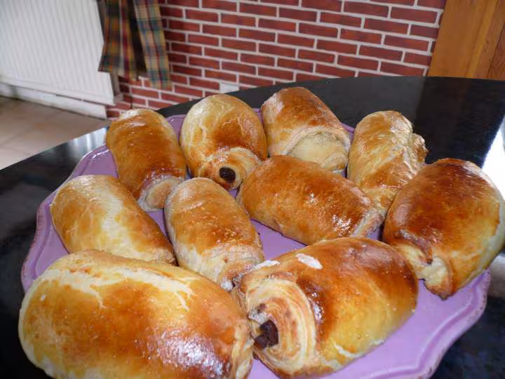 Petits pains brioches au chocolat