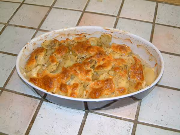 Gratin pommes de terre a la mozzarella de marie