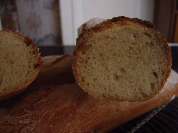 Pain sans petrissage mie