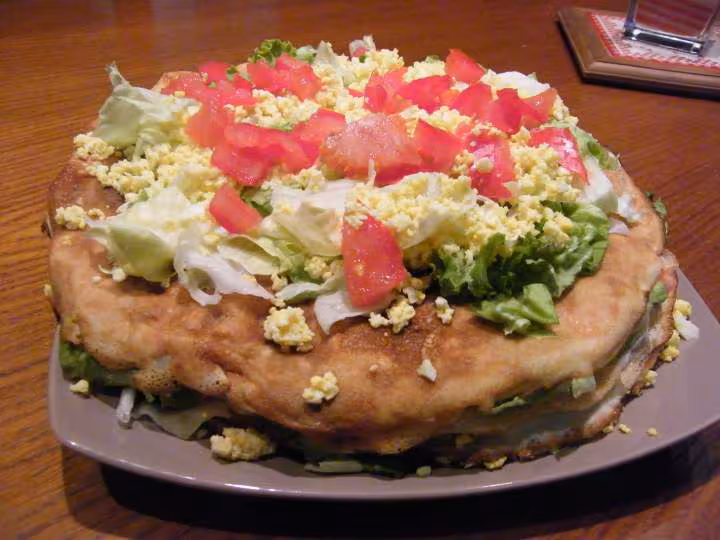 Gateau de crepes aux crudites