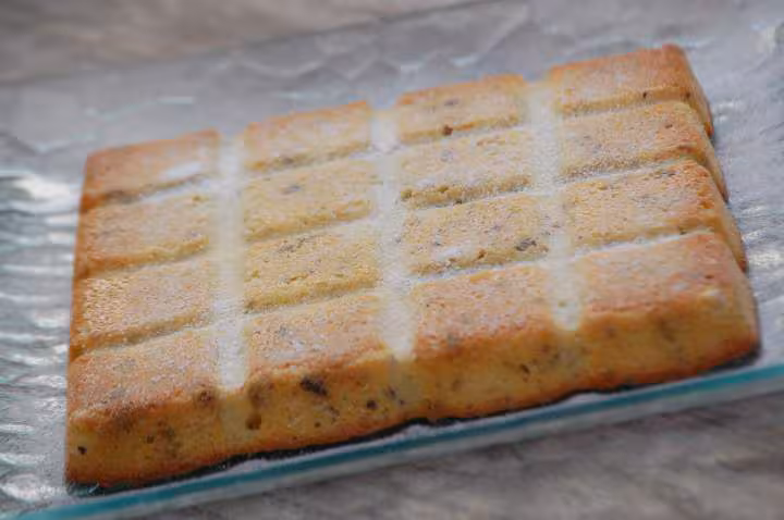 Gateau chocolat blanc et pistaches de cobel