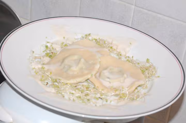 Ravioles au jambon fume