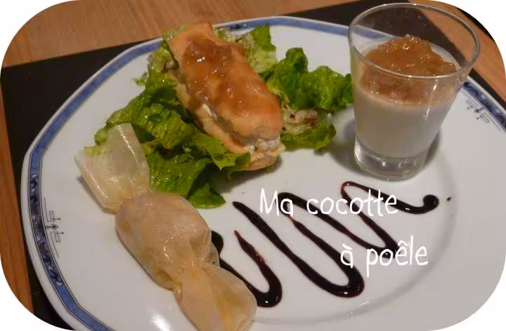 Eclair bonbon et panna cota au foie gras