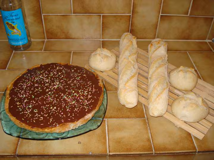 Tarte poire chocolat baguettes
