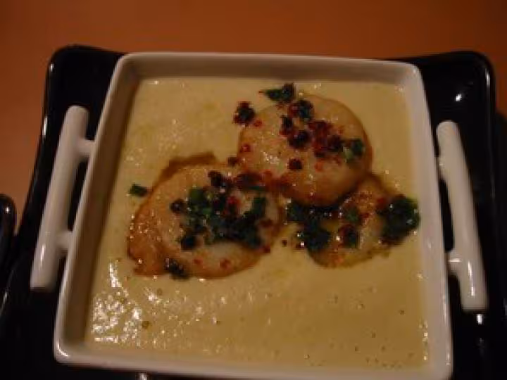 Creme dendives aux saint jacques