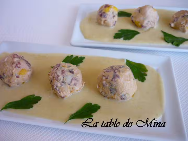 Creme du barry glacee aux bobons de foie gras