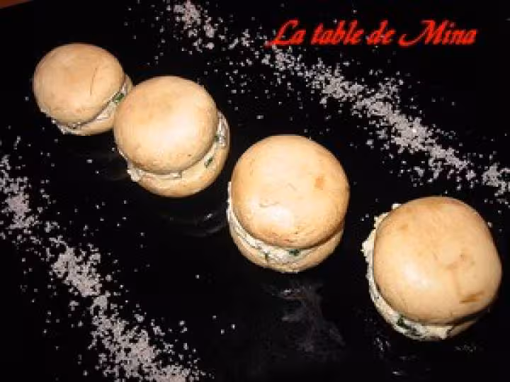 Macaron de champignons au chevre